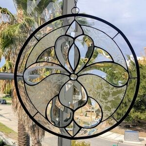 Handmade One-of-a-Kind Stained Glass Sun Catcher – 12” Round